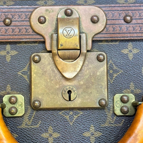 Authentic Vintage Louis Vuitton Monogram Hard Travel Case Trunk Alzer 80 & certi - Picture 3 of 16
